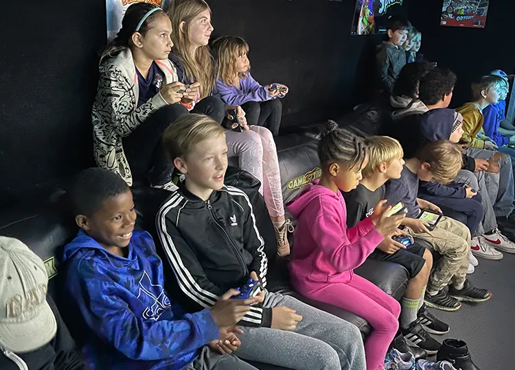 GameTruck trailer at a birthday party