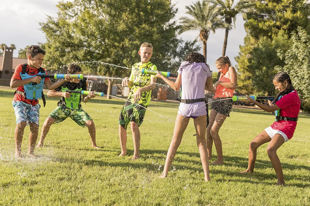 GameTruck WaterTag party with bunker field and water cannons