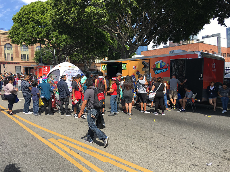 GameTruck onsite demo at a street fair event